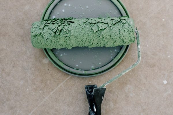 Roller for paint on floor at home