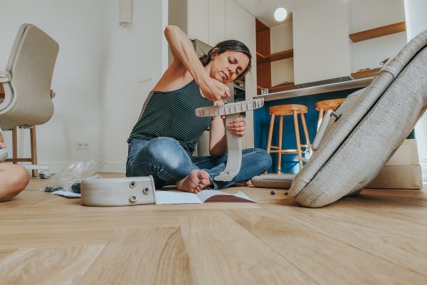 a person sitting on the floor